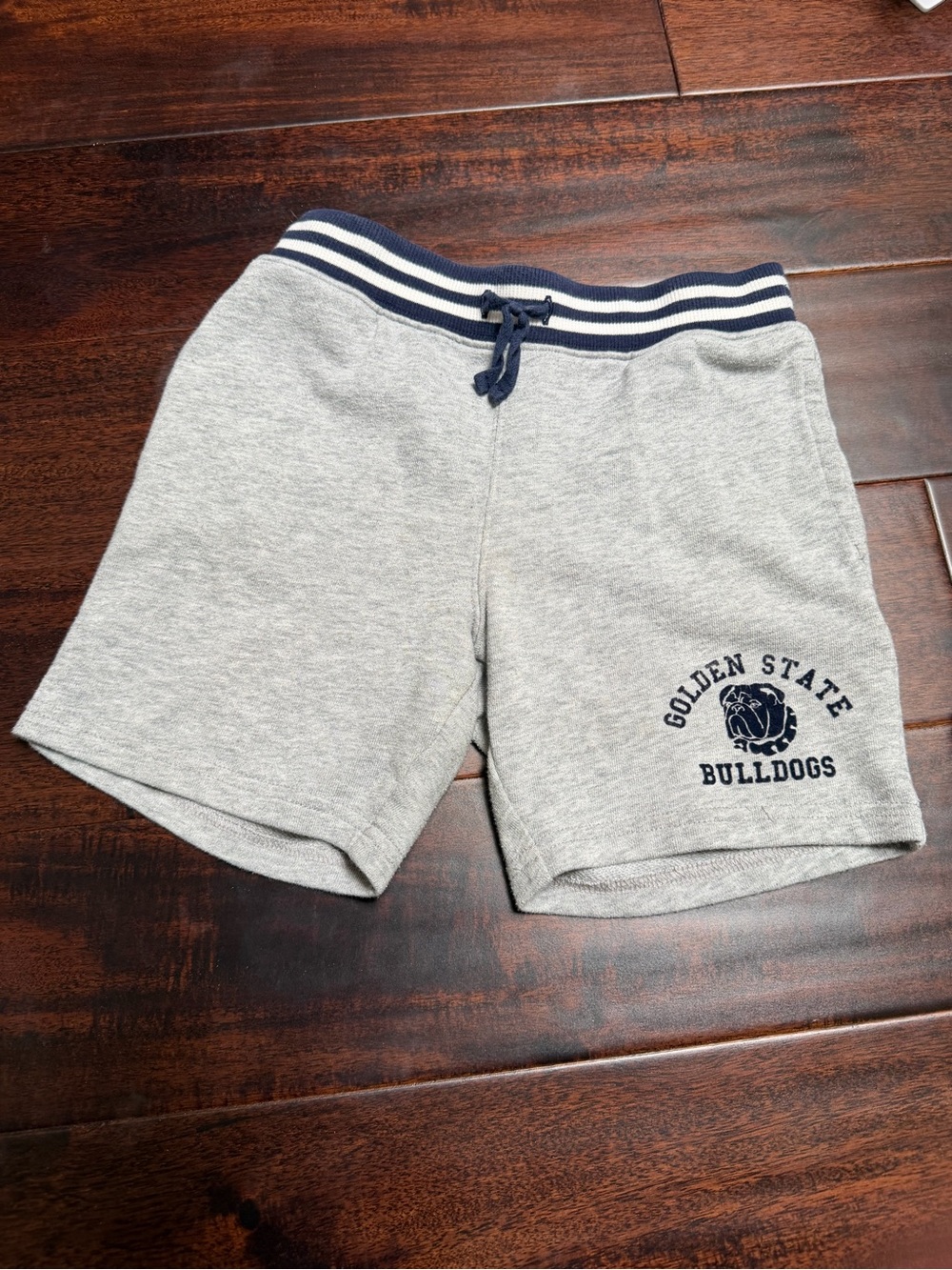 Janie and Jack Gray Shorts with Navy Trim boys size 7